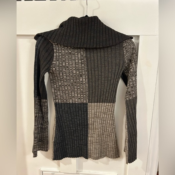 Sandro Moria Sweater color block 1/2 zip ribbed - Picture 6 of 8
